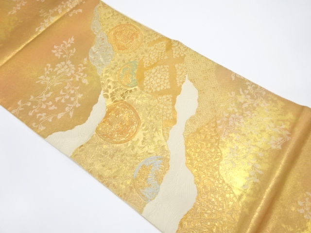 JAPANESE FUKURO OBI / WOVEN MICHINAGADORI / BY HATTORI ORIMONO